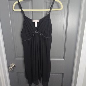 Sexy Feminine Sheer Black Nightie Top